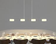Éclairage harmonieux pour les grandes tables de salle à manger